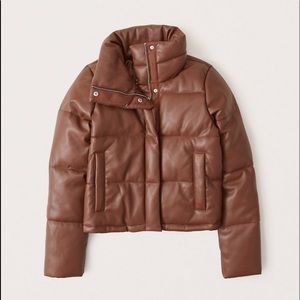 Abercrombie Vegan Leather mini puffer